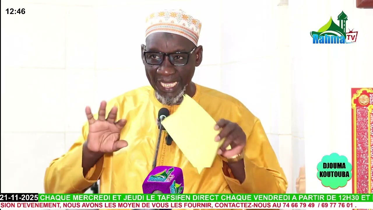 Sermon du vendredi par Imam Madou KONE 
