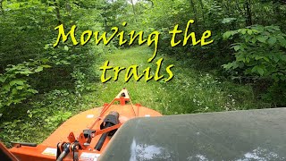 Bush hogging with the kubota l4060le