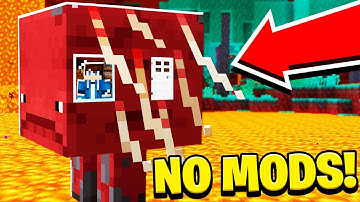 How to LIVE Inside a STRIDER in Minecraft Tutorial! (NO MODS!)