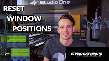 How to reset window positions #StudioOneMinute