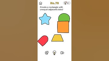 Brain Out level 76  create a rectangle with unequal adjacent sides