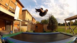 Double Frontflip Slow Motion : Trampoline Trick : Devin Stavert