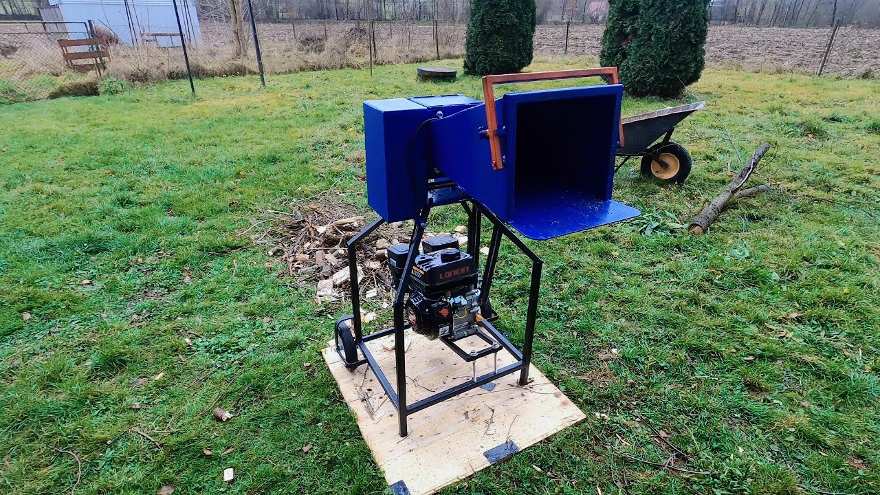 Tutorial jak zrobić rębak dwuwałowy na spalinowy silnik i 8 noży. Wood chipper DIY