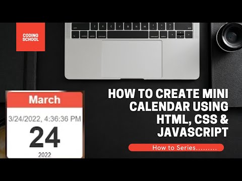 How to create mini Calendar using HTML, CSS & JavaScript | Coding School | Coding for Beginners