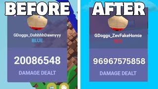 BREAKING my WORLD RECORD for MOST DAMAGE! (Roblox Bedwars)