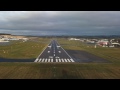 Approach and Landing into Aberdeen Scotland from the cockpit