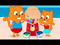 Familia de Gatos - Estatuilla Máquina Gumball Dibujos Animados Para Niños
