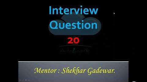 Salesforce Advance Interview question Part 20