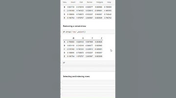 How to drop a Row/Column in Python DataFrame? Jan 2025