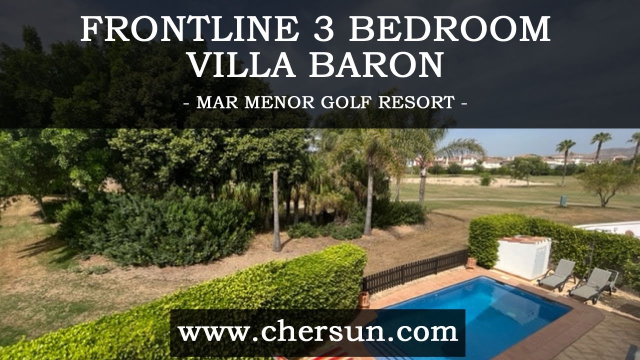 Properties For Sale on Mar Menor Golf Resort Frontline 3 Bed Villa