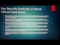 Ideals virtual data rooms security features