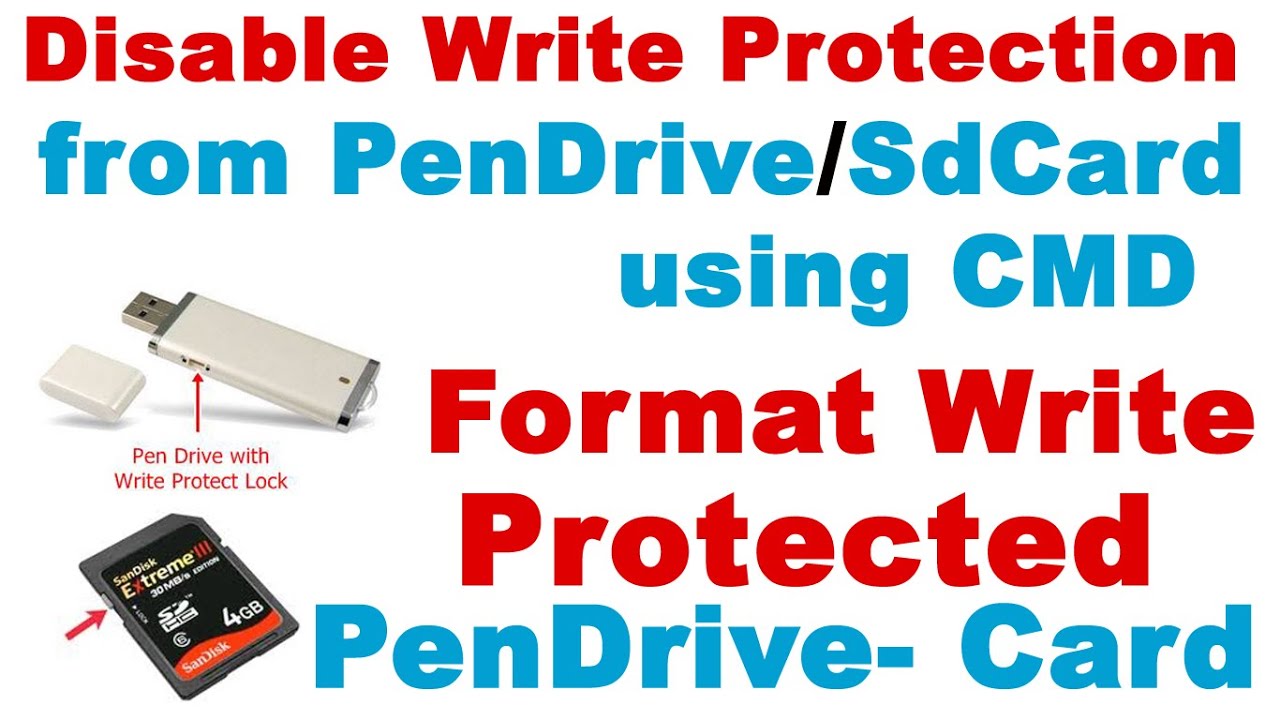 How to Format Write Protected Pen Drive Using CMD - Remove Write Protection  from SD Card/PenDrive