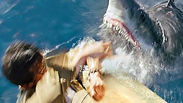 3人の兵士 VS 飢えたサメと戦闘機 | 不屈の男 アンブロークン | 映画シーン