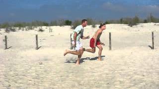 Australian Beach Flags - Bryant vs Eli (undefeated for 2 days until this race)