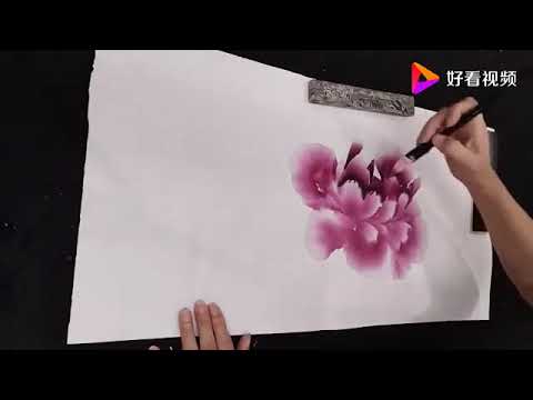 Китайская живопись гохуа. Рисуем пион