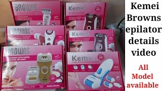 kemei epilator rivew/browns epilator rivews details video