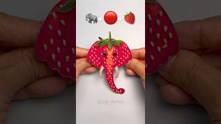 🐘+🔴+🍓 Emoji Mixing #Strawberry Elephant #딸기 코끼리 #실리콘테이프