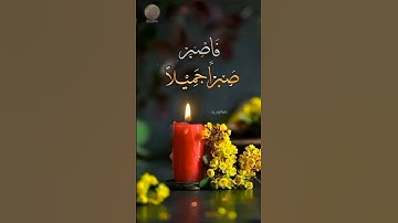 فإصبر صبرا جميلا ⚘️🧡حالات واتس اب قرآن كريم
