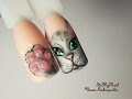 🐱Дизайн ногтей гель лаком🐱Рисуем Кота на ногтях🐱Лапки Царапки🐱Nail Design Shellac🐱