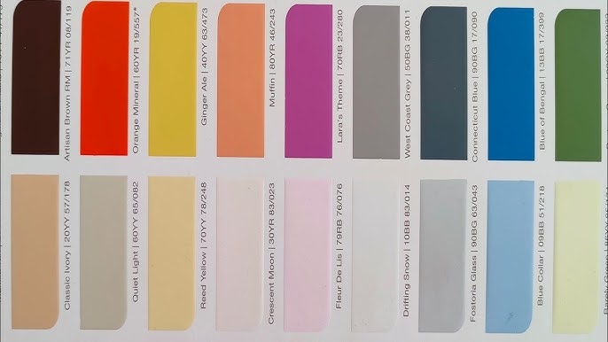 Ici Exterior Paint Color Chart