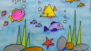 How to draw underwater scene for small kids using geometrical shapes How to draw underwater scene for small kids using geometrical shapes
