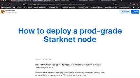 How to deploy a prod-grade Starknet node
