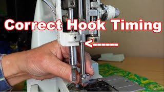 Set Hook Timing  The Correct Way  Lines On The Needle Bar Make it Easy!