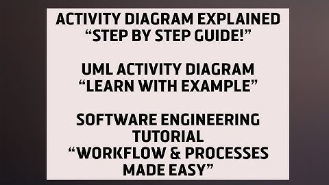Activity Diagram in Software Engineering | UML Explained with Example