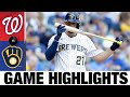 Nationals vs. Brewers Game Highlights (8/22/21) | MLB Highlights