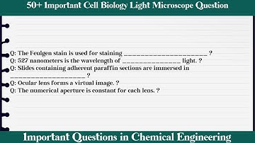 MCQ Questions Cell Biology Light Microscope with Answers