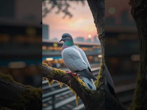 🥺pigeon reunited with her children after separation 💓 #pigeon #ai #children #animation