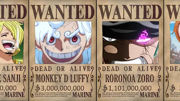 OFFICIAL Straw Hat Pirates New Bounties After Wano Arc! One Piece