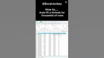 Microsoft Auto Fill #excel #exceltips #autofill #excelformula @ExcelJockey