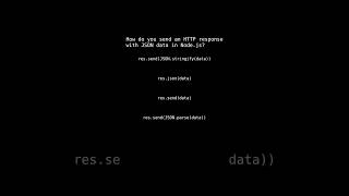 Nodejs | How do you send an HTTP response with JSON data in Node.js | Qno.174