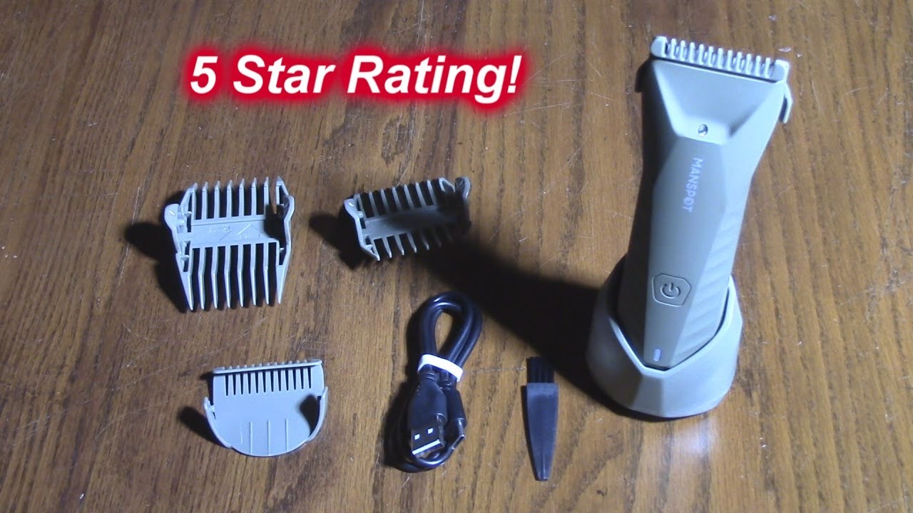 MANSPOT Manscape Trimmer Ball/Pubic/Groin, Body Hair Trimmer,  Ceramic Blade Heads, Waterproof