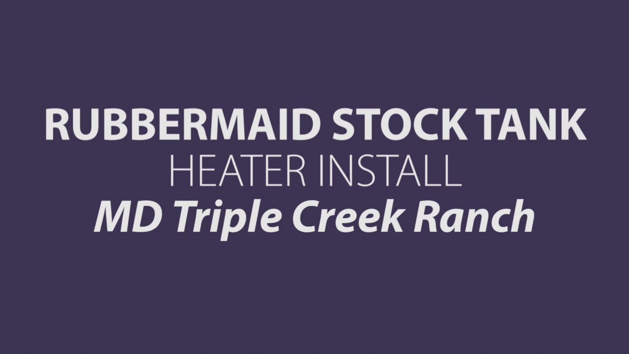 Rubbermaid stock tank deicer - YouTube