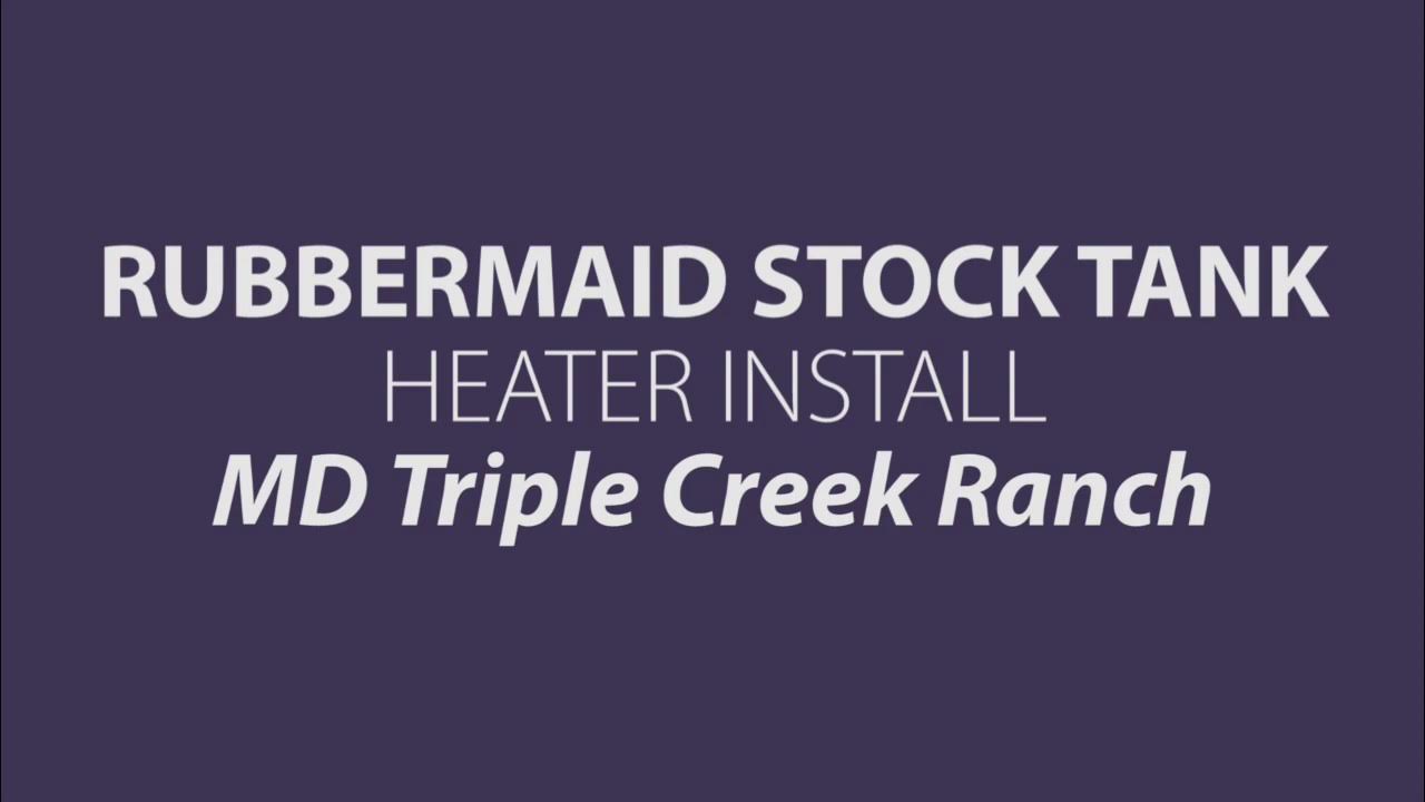 Rubbermaid stock tank deicer YouTube