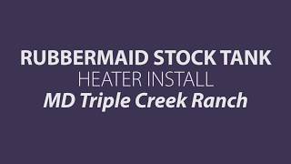 Rubbermaid stock tank deicer - YouTube