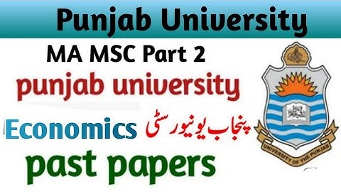 Ma Msc part 2 Economics past paper Punjab university
