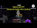 Sigma rule  gamer boy zaim 77 minecraft