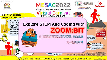 MESAC2022 - Explore STEM And Coding with ZOOM:BIT @techtronicrobotics  #mosti #msnkm2022