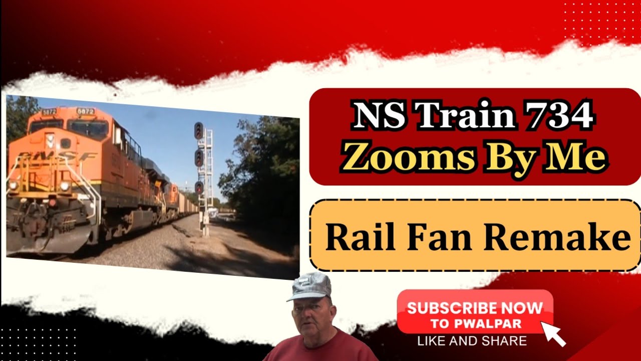 NS Train 734 Zooms By Me, Rail Fan 2011 Remake 2 04 2025 - YouTube