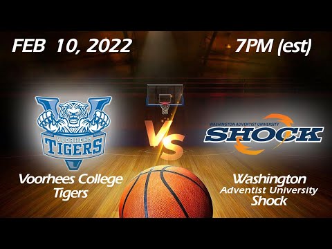 Voorhees College Tigers vs Washington Adventist University Shock 2-10-2022