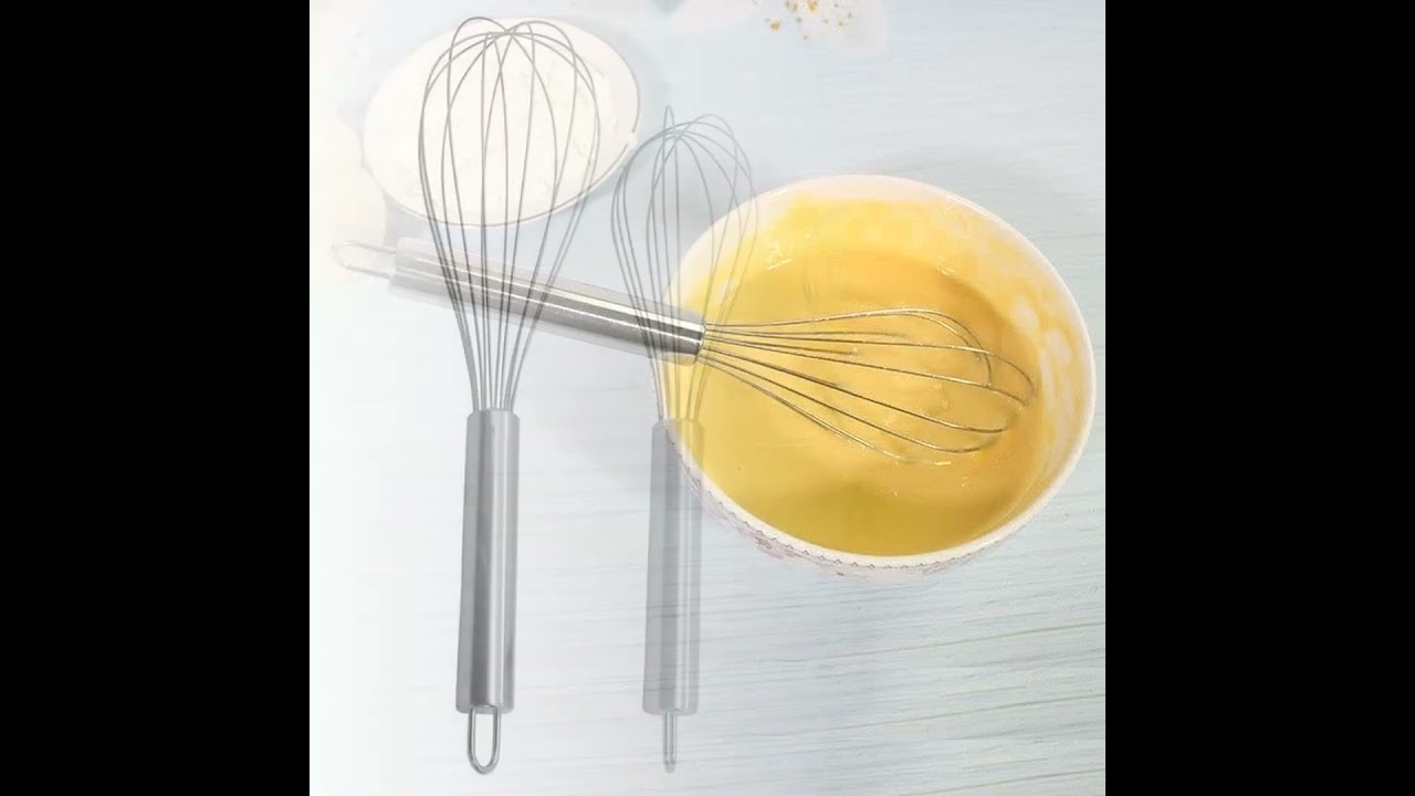Gold Stainless Steel Egg Beater Hand Whisk Egg Mixer Baking Cake Tool Baking Set Home Tool