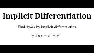 Implicit Differentiation