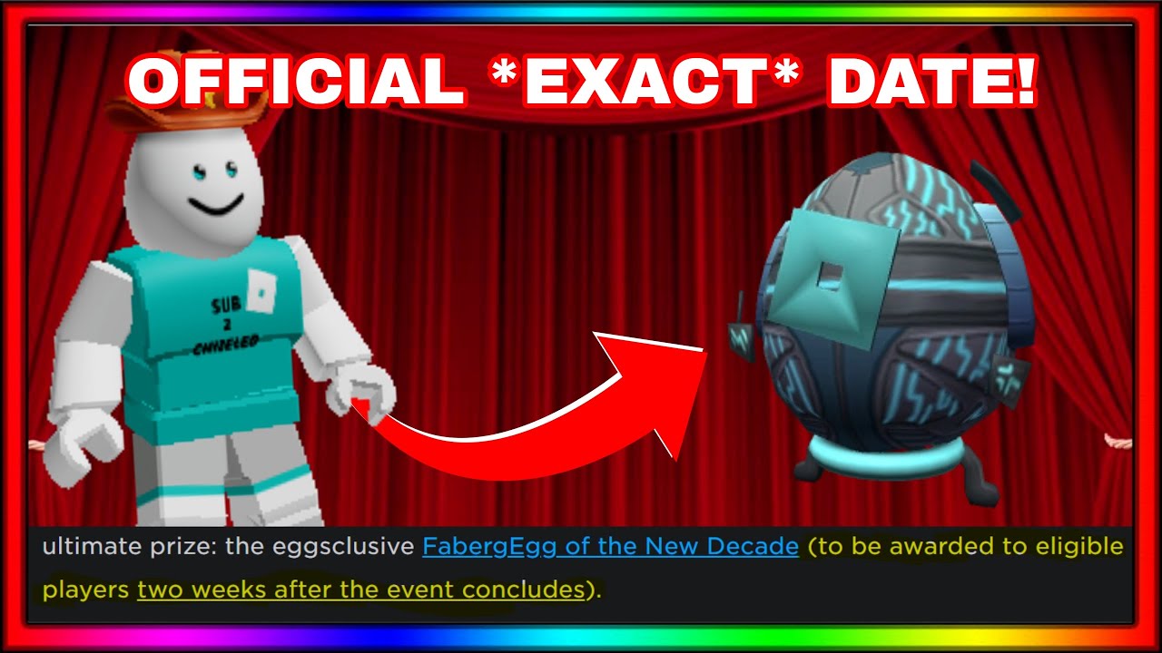 Exact Date We Will Receive The Faberge Egg Roblox Egg Hunt 2020 Event Official Read Desc Youtube - red fabergé egg roblox