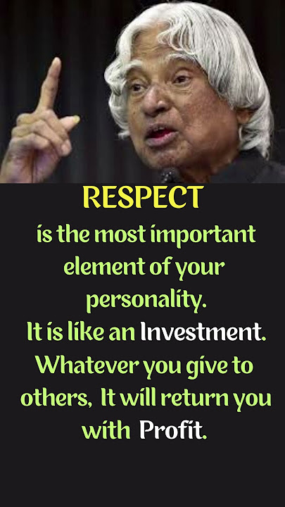 RESPECT | Motivational Quotes | Dr. Abdul Kalam | @motivation2shine