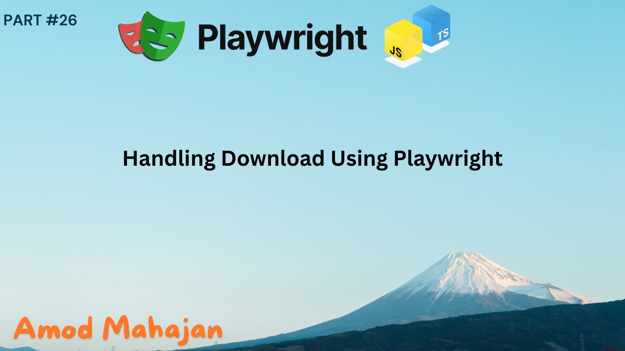 26. Handling Download File Action in Playwright | Download Event | # ...