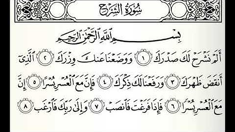 سورة الشرح القارئ الزين محمد أحمد