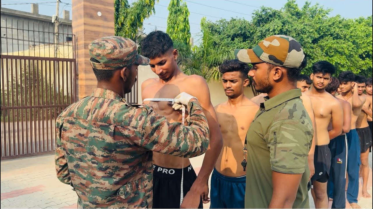 Indian Army TOD Chest 😳 measurement GD chest 77 to 82 viral video. अग्निवीर चेस्ट देखो 